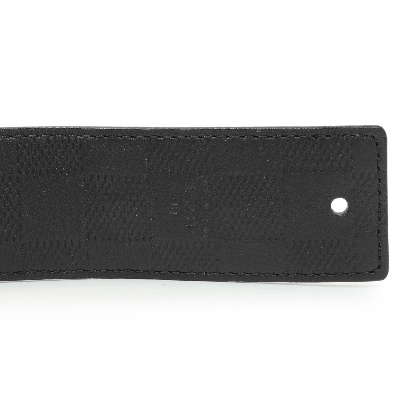 Exclusive Louis Vuitton Damier Graphite Neo Inventeur Reversible Belt — Back View