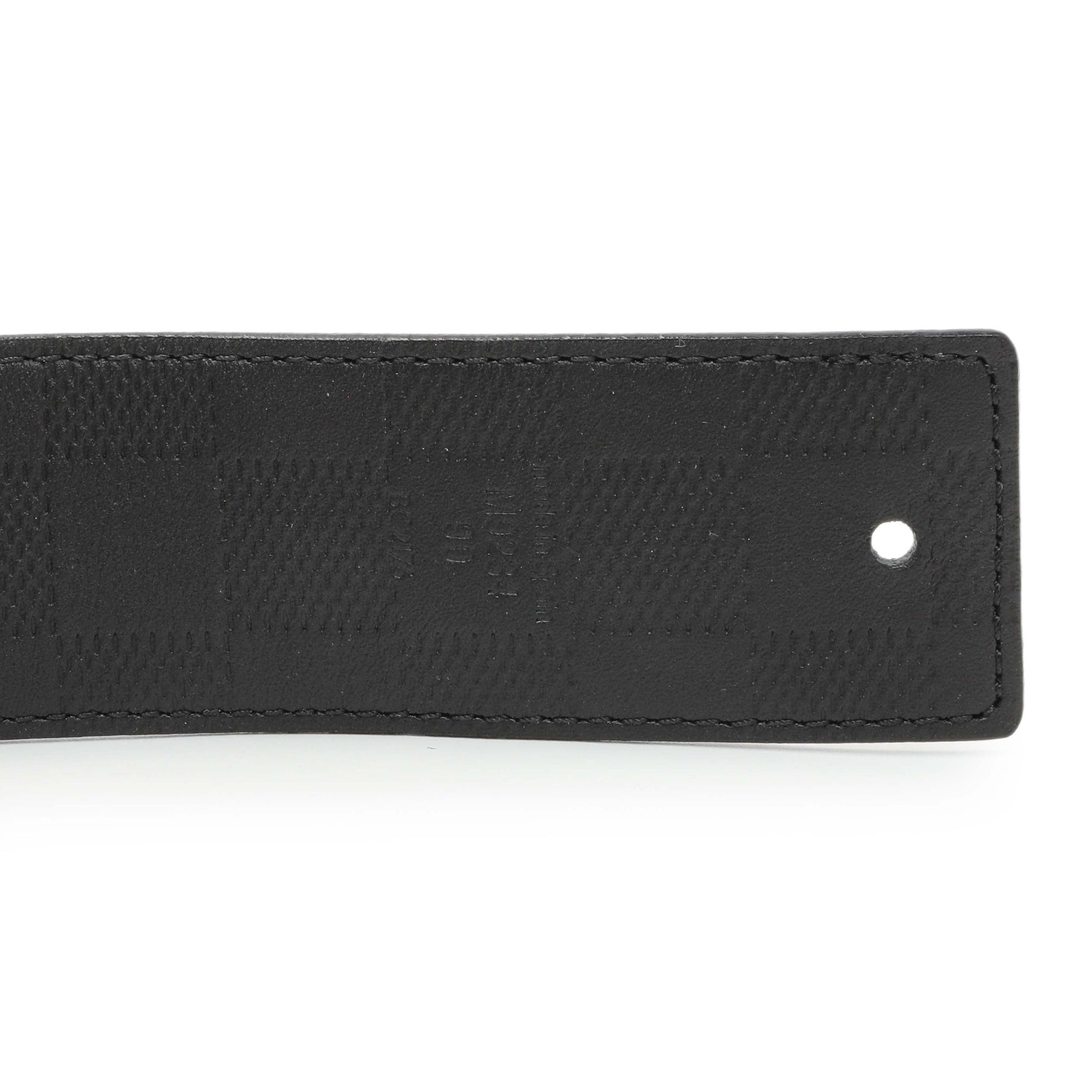 Exclusive Louis Vuitton Damier Graphite Neo Inventeur Reversible Belt — Back View