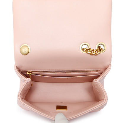 Exclusive Chanel Pink Quilted Lambskin Mini Sweet Camellia Flap — Detail View