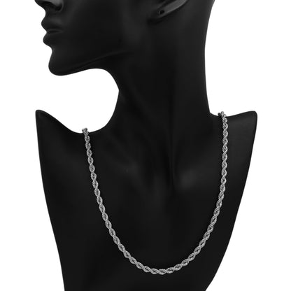 Exclusive Platinum Rope Chain — Back View