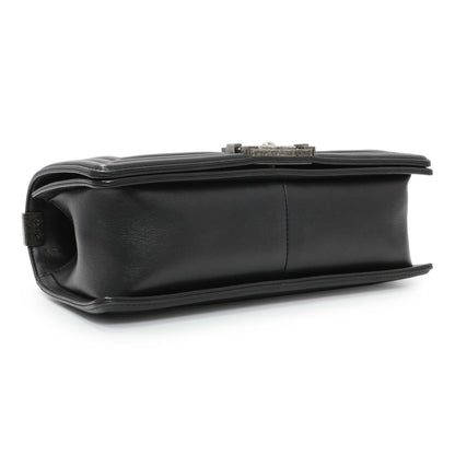 Exclusive Chanel Black Quilted Lambskin Medium Boy Flap — Top View