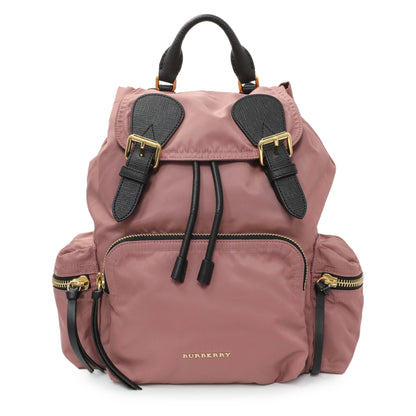 Exclusive Burberry Mauve Nylon Medium Rucksack Backpack — Front View