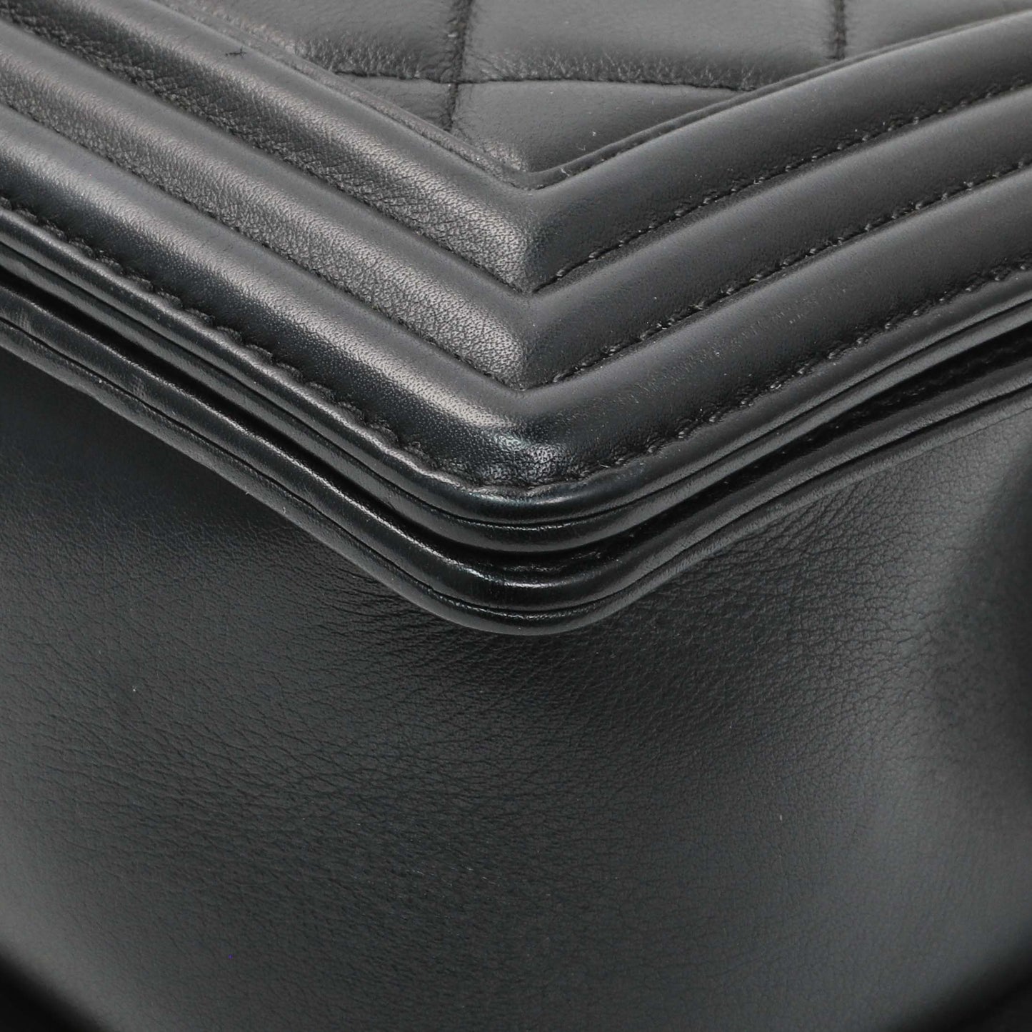 Exclusive Chanel Black Quilted Lambskin Medium Boy Flap — Lifestyle View
