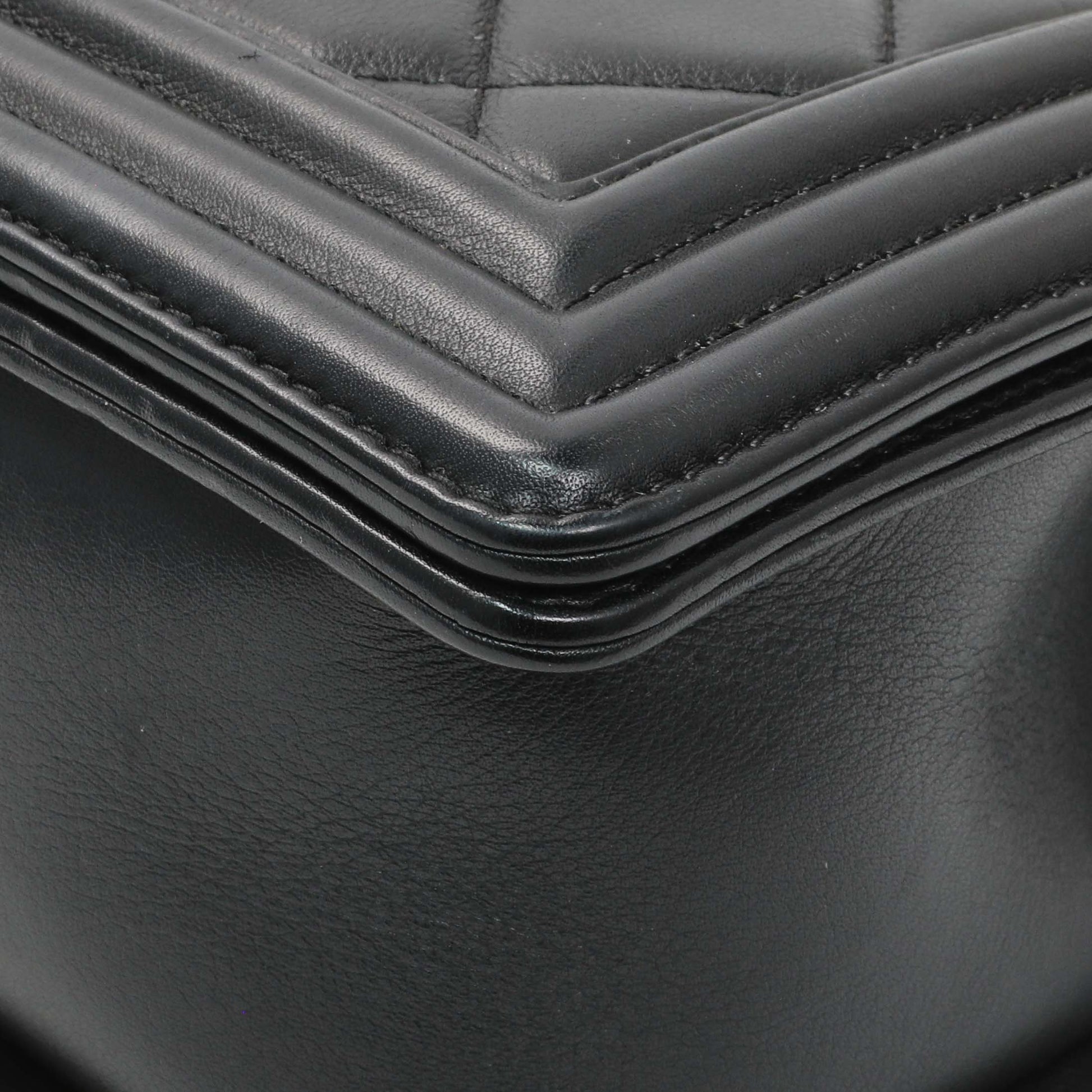 Exclusive Chanel Black Quilted Lambskin Medium Boy Flap — Lifestyle View