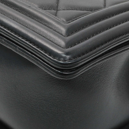 Exclusive Chanel Black Quilted Lambskin Medium Boy Flap — Lifestyle View
