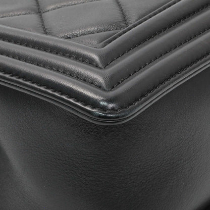 Exclusive Chanel Black Quilted Lambskin Medium Boy Flap — Alternate View 7