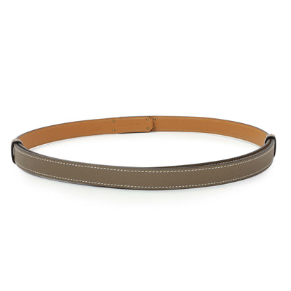Exclusive Hermes Etoupe Epsom Kelly Belt — Side View