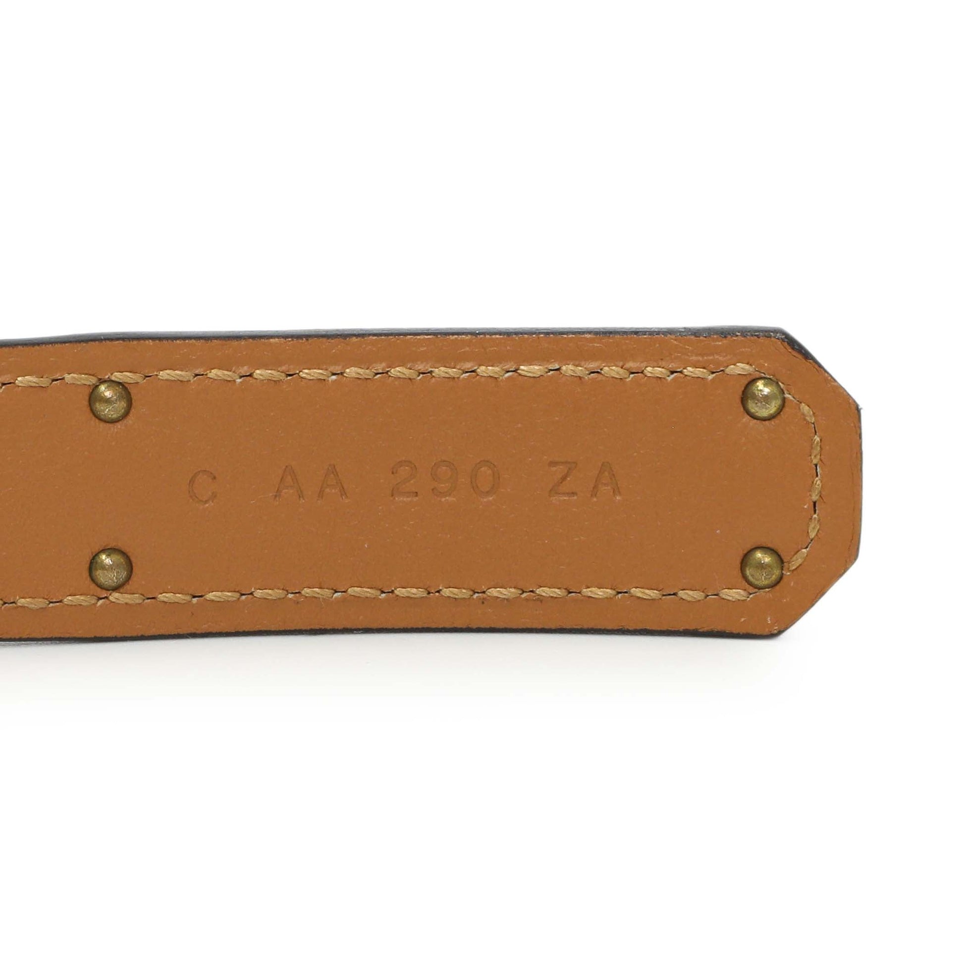 Exclusive Hermes Etoupe Epsom Kelly Belt — Back View