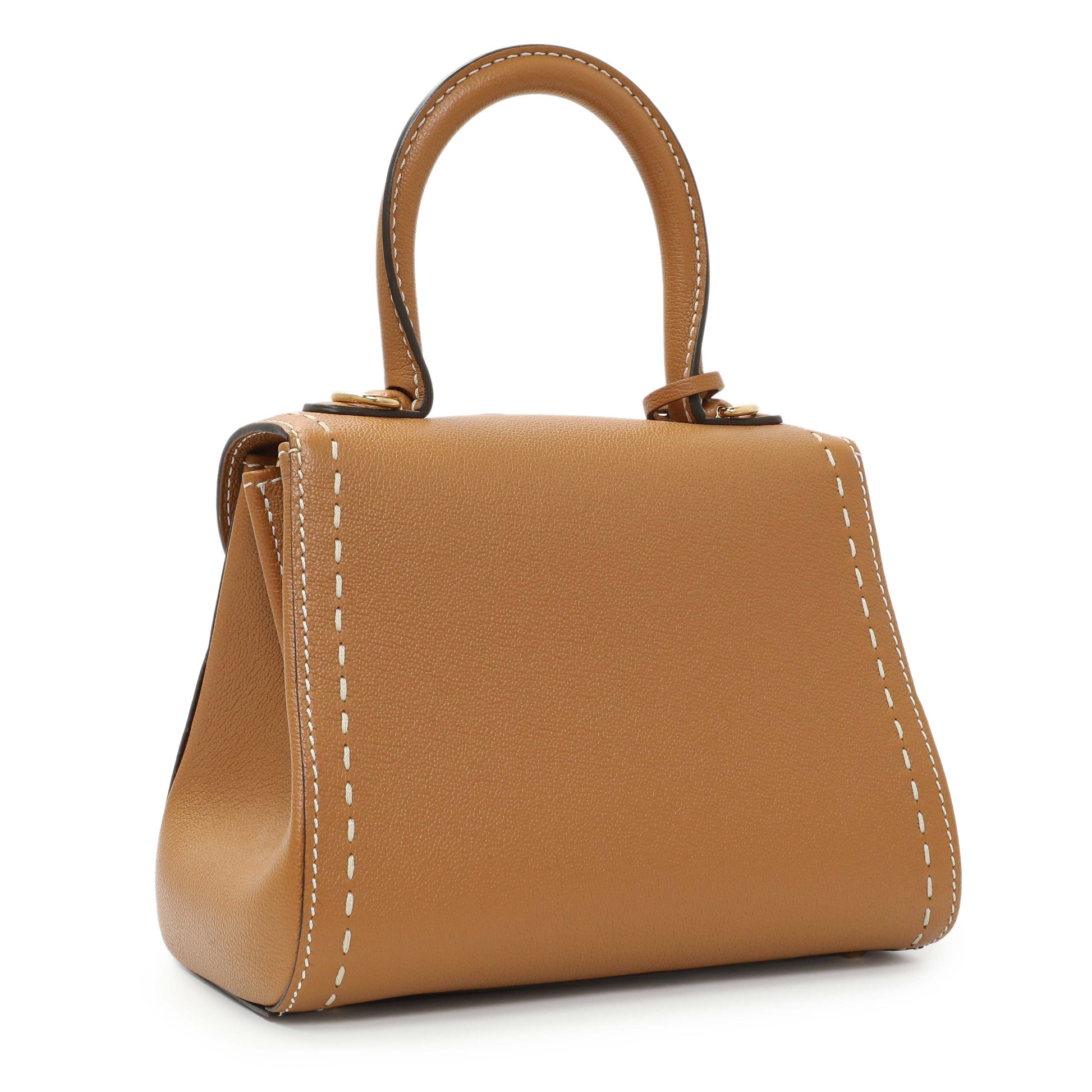 Exclusive Delvaux Vegetal Grained Rodeo Calfskin Brillant Mini Surpiqué — Side View