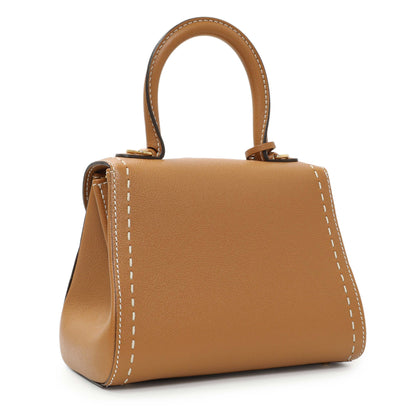 Exclusive Delvaux Vegetal Grained Rodeo Calfskin Brillant Mini Surpiqué — Side View