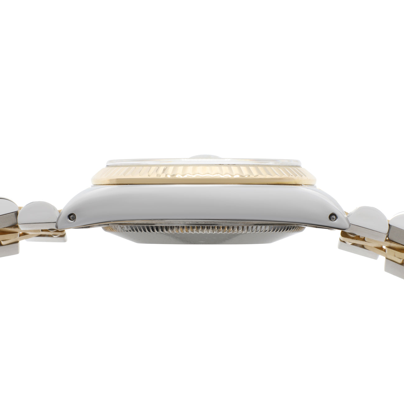 Exclusive Rolex 18K Yellow Gold Stainless Steel Datejust 31 68273 — Back View