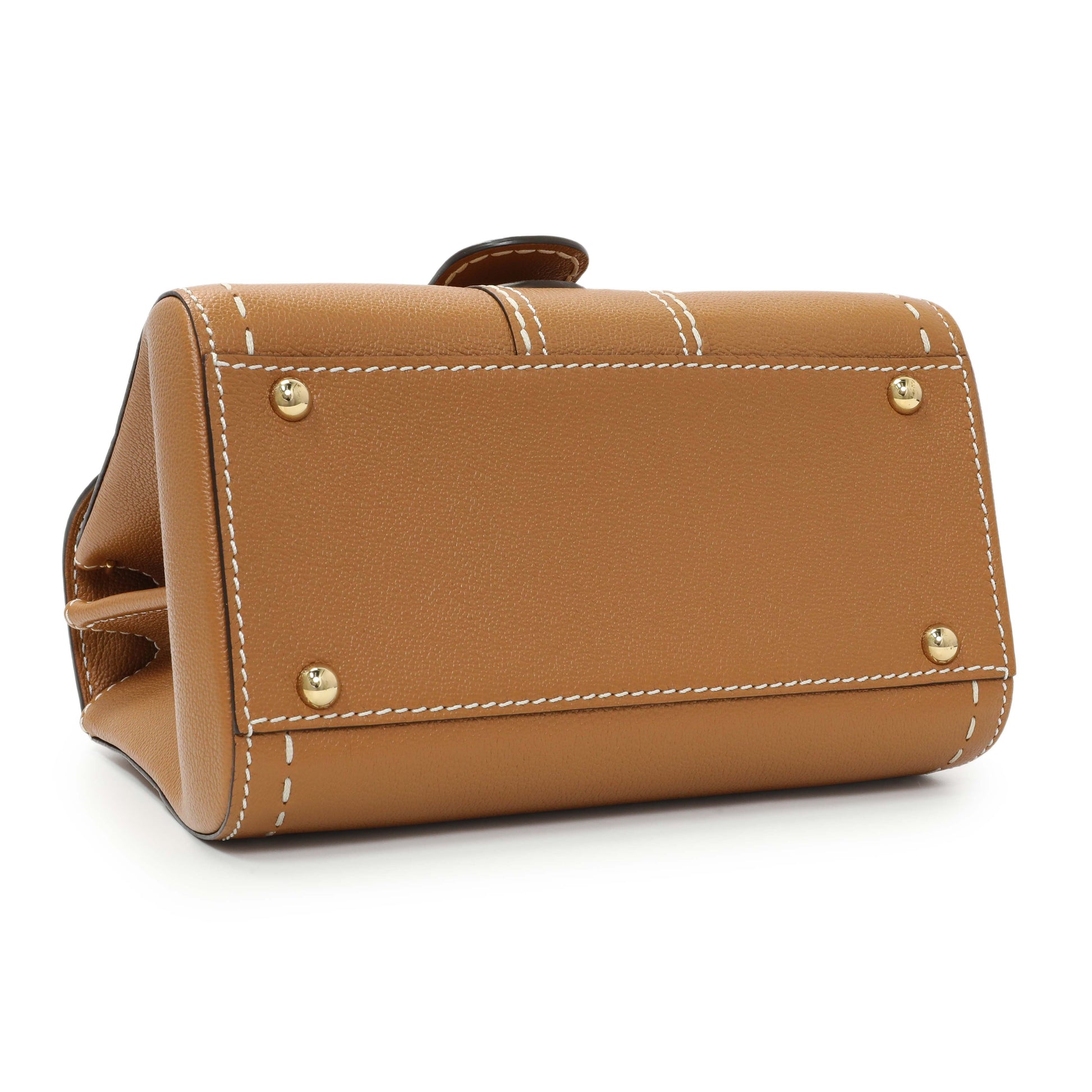 Exclusive Delvaux Vegetal Grained Rodeo Calfskin Brillant Mini Surpiqué — Back View