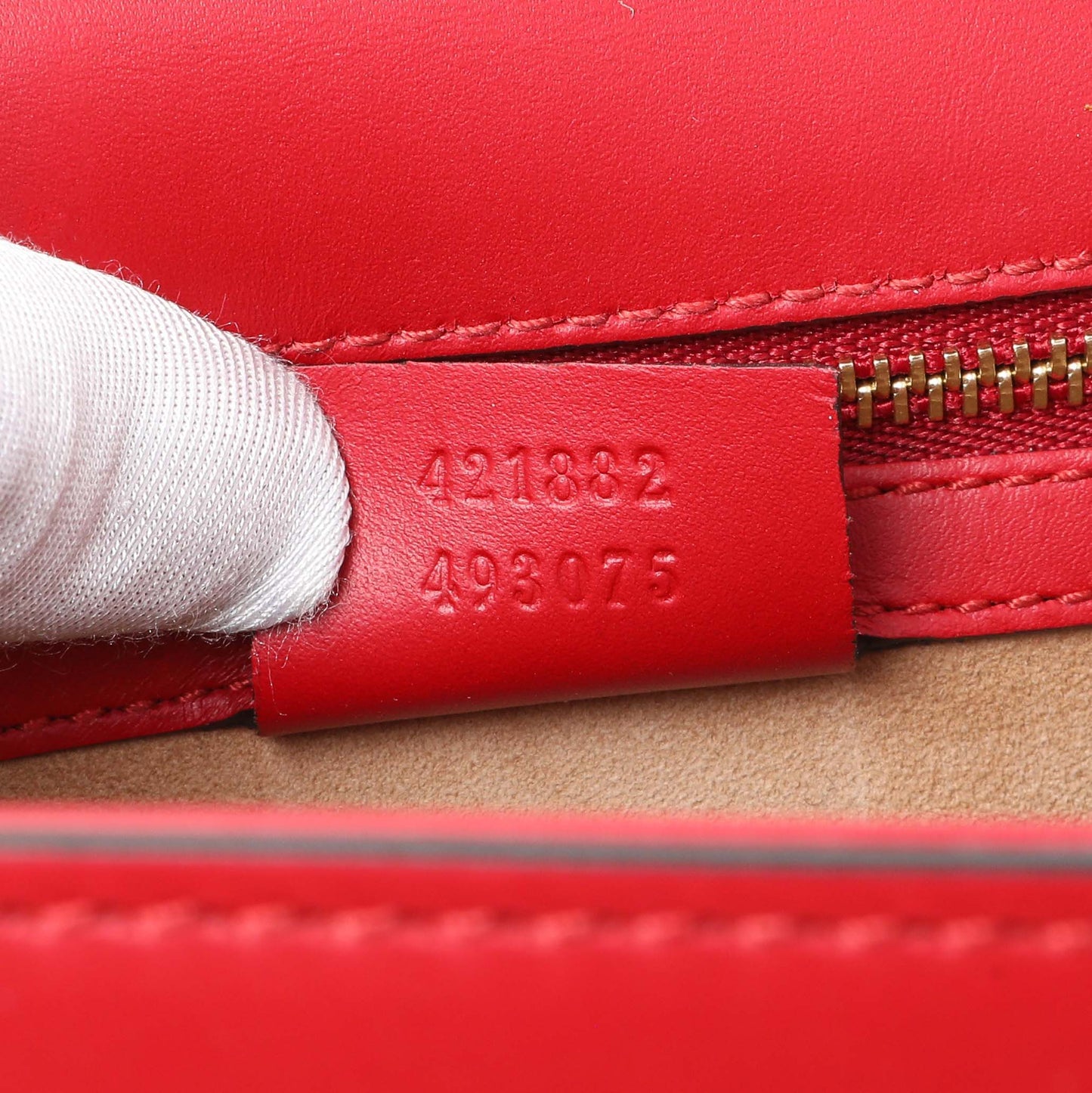 Exclusive Gucci Hibiscus Red Calfskin Small Sylvie Shoulder Bag — Lifestyle View