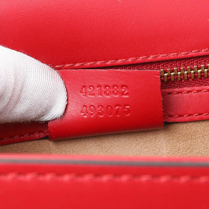 Exclusive Gucci Hibiscus Red Calfskin Small Sylvie Shoulder Bag — Lifestyle View