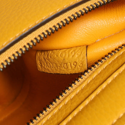 Exclusive Celine Yellow Drummed Calfskin Suede Medium Trapeze — Lifestyle View