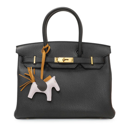 Exclusive Hermes Milo Pale Mauve Lambskin Grigri Rodeo Pegase Horse Bag Charm PM — Top View