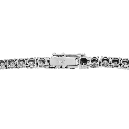 Exclusive 18K White Gold 2.34 Carat Riviere Diamond Necklace — Back View