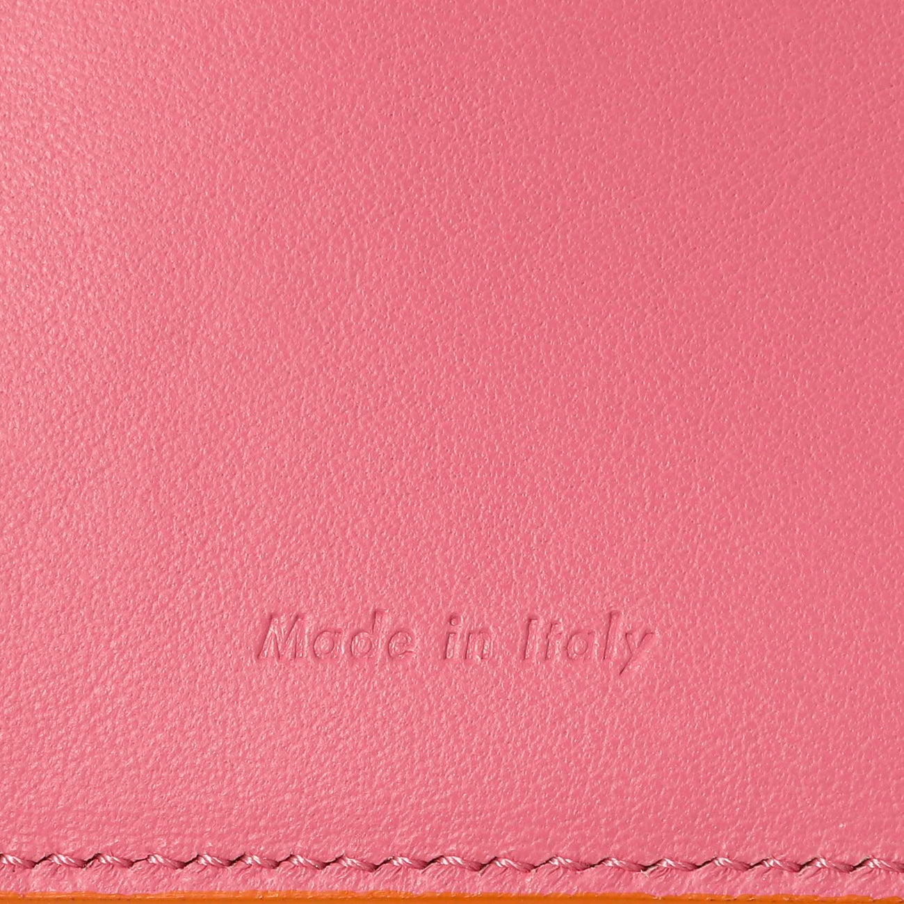 Exclusive Celine Orange Grained Calfskin Large Multifunction Strap Wallet — Detail View