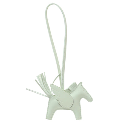 Exclusive Hermes Milo Mint Lambskin Grigri Rodeo Pegase Horse Bag Charm PM — Front View