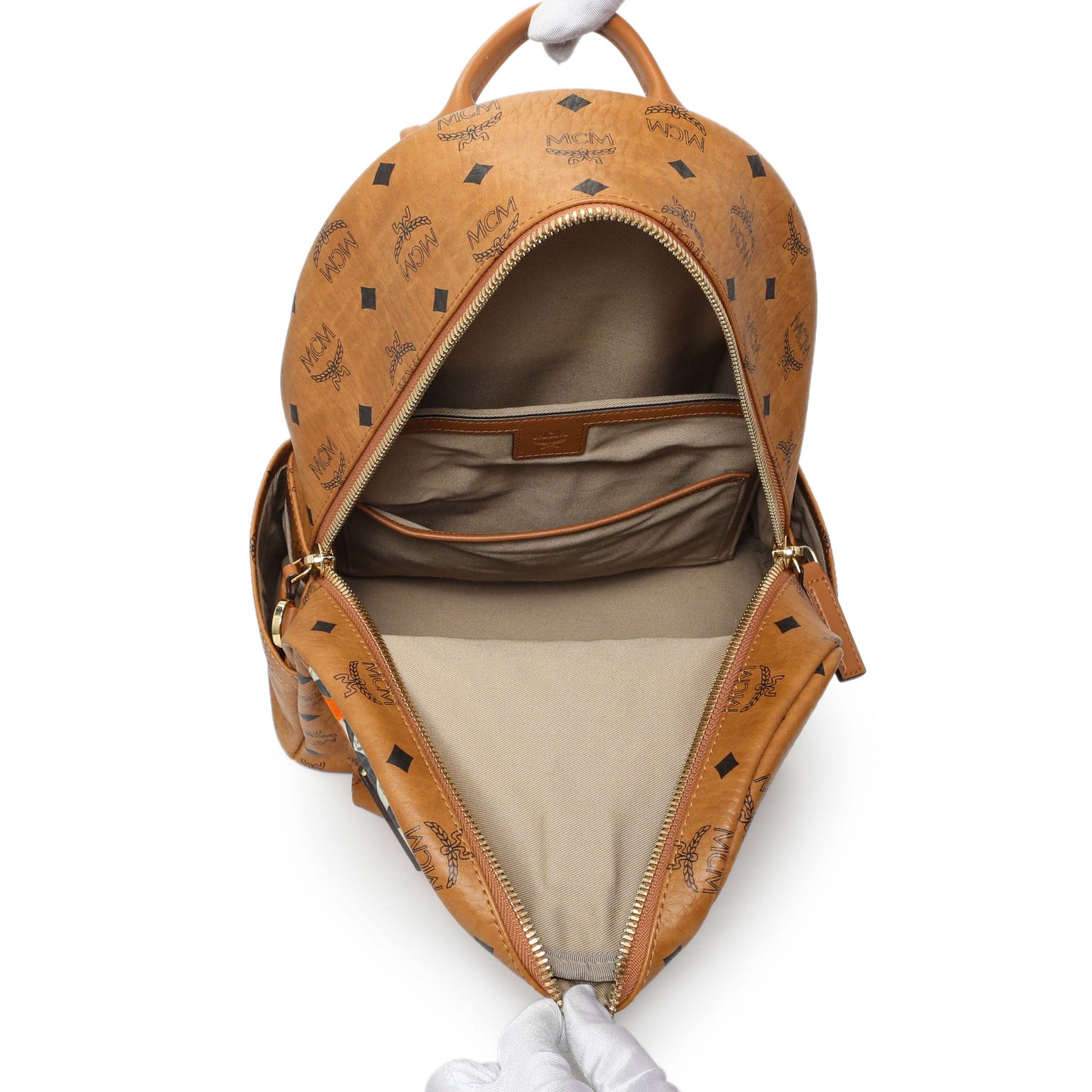 Exclusive MCM Visetos Stark Berlin Backpack — Top View