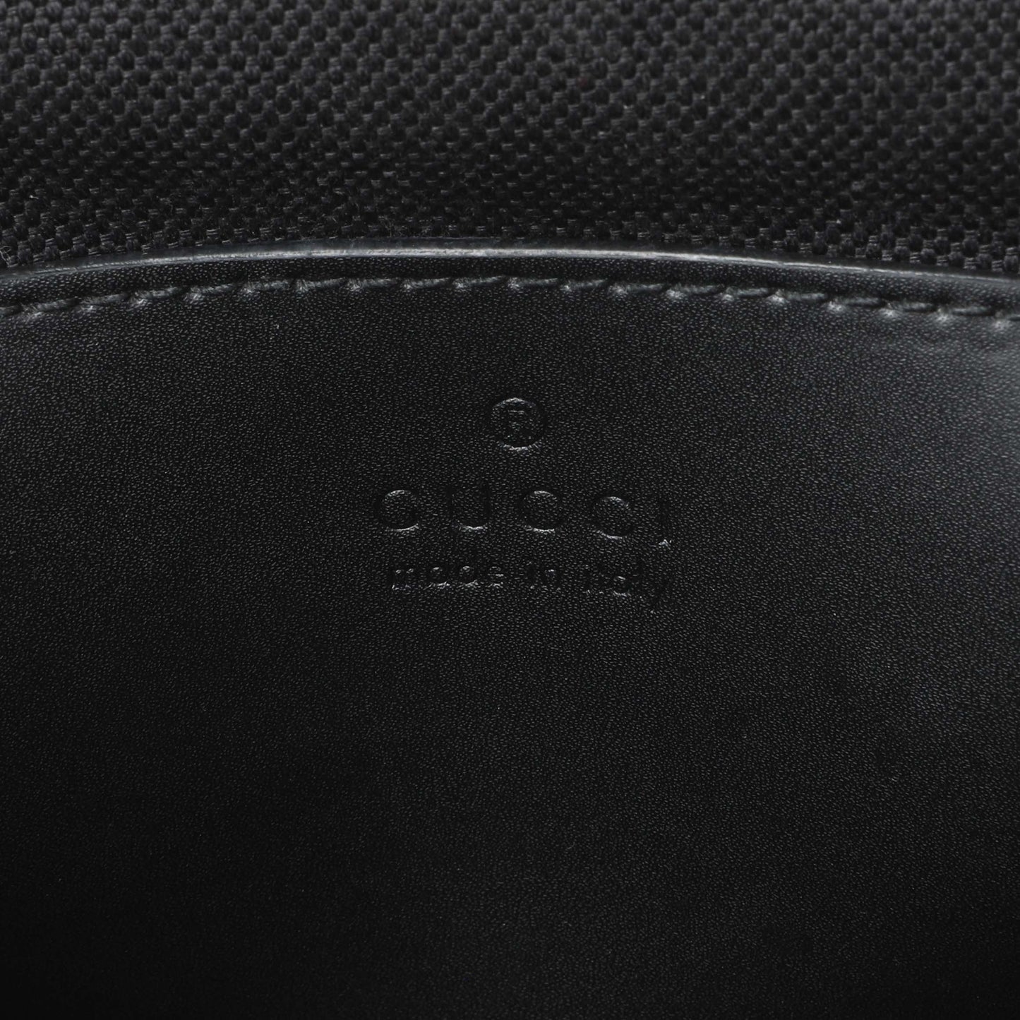 Exclusive Gucci GG Supreme Monogram Web Small Flat Messenger Bag — Detail View
