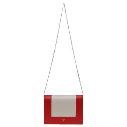 Exclusive Celine Lambskin Frame Evening Chain Clutch — Front View