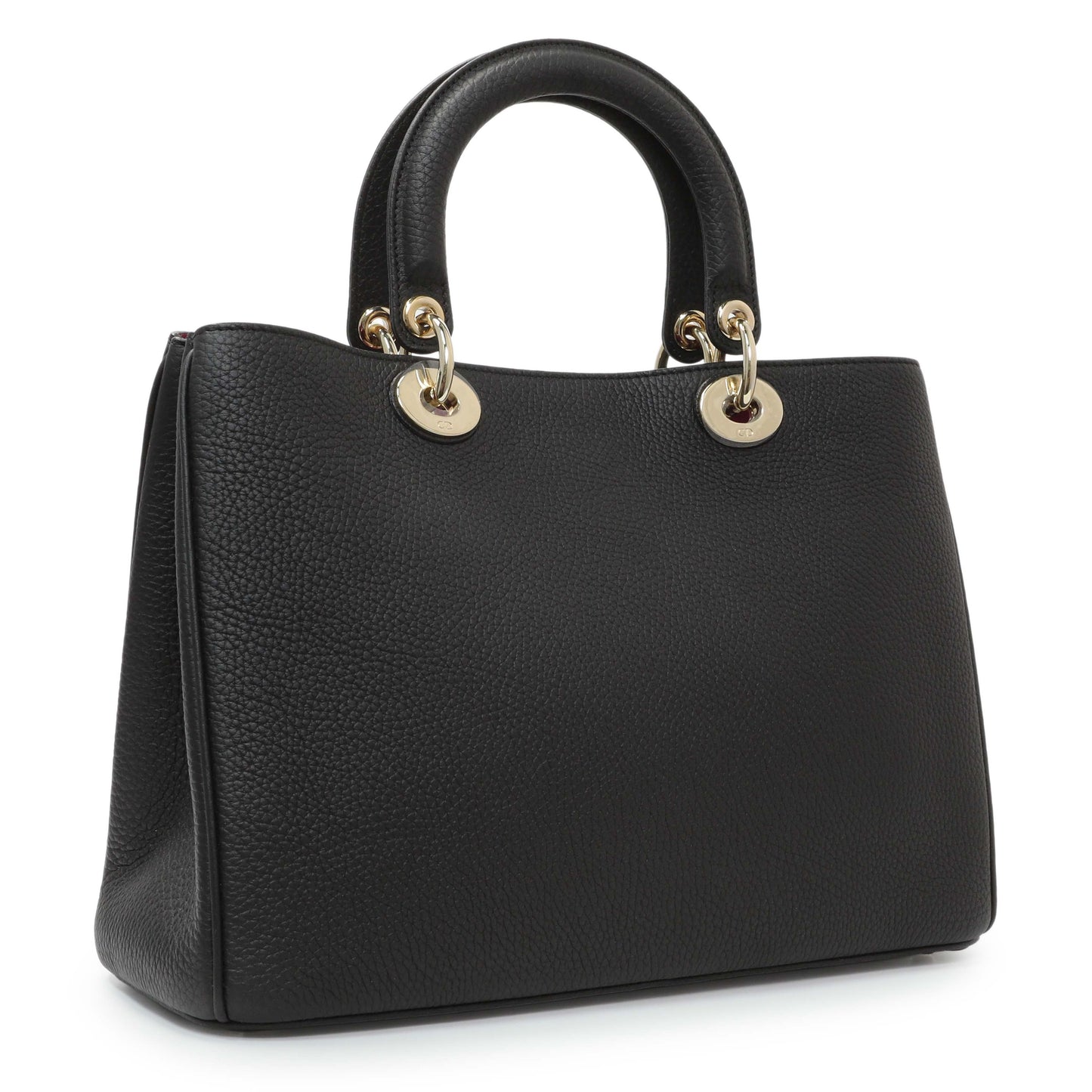Exclusive Christian Dior Black Bullcalf Medium Diorissimo Tote — Side View