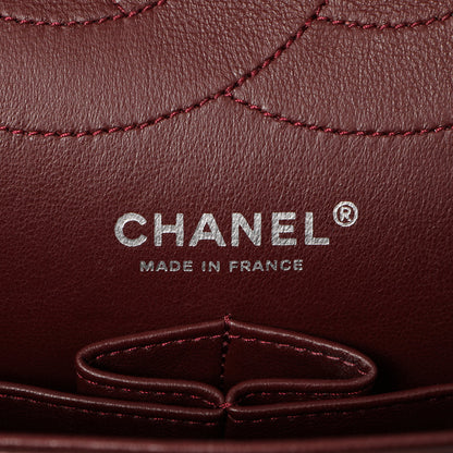 Exclusive Chanel Burgundy Quilted Patent 2.55 Reissue 227 — Detail View