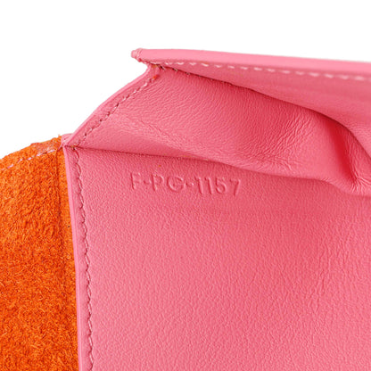 Exclusive Celine Orange Grained Calfskin Large Multifunction Strap Wallet — Lifestyle View