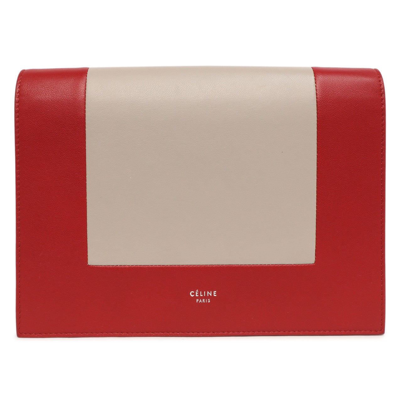 Exclusive Celine Lambskin Frame Evening Chain Clutch — Side View