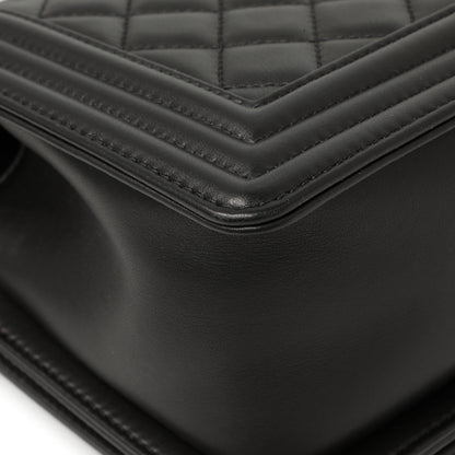 Exclusive Chanel Black Quilted Calfskin Medium Boy Bag — Alternate View 7