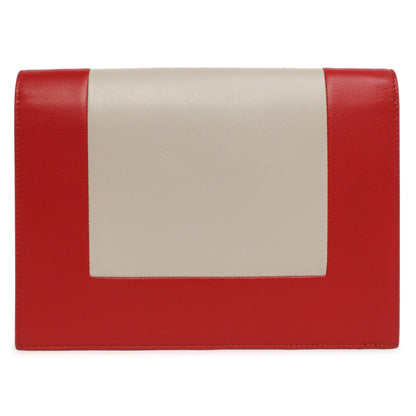 Exclusive Celine Lambskin Frame Evening Chain Clutch — Back View