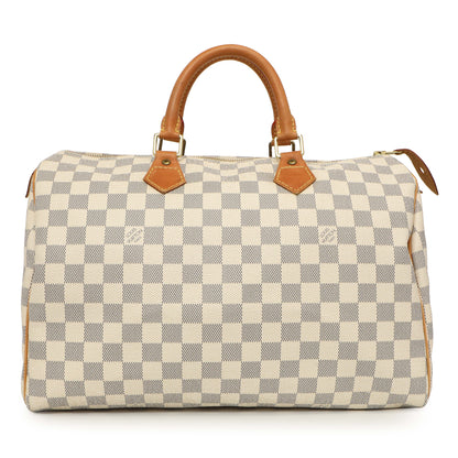 Exclusive Louis Vuitton Damier Azur Speedy 35 — Front View