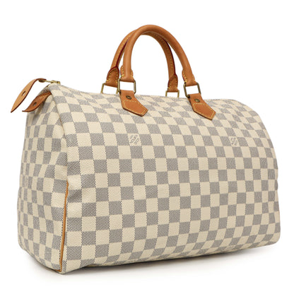 Exclusive Louis Vuitton Damier Azur Speedy 35 — Side View