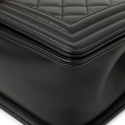 Exclusive Chanel Black Quilted Calfskin Medium Boy Bag — Lifestyle View