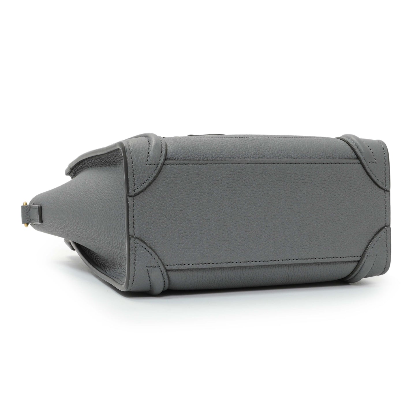 Exclusive Celine Kohl Drummed Calfskin Nano Luggage — Back View