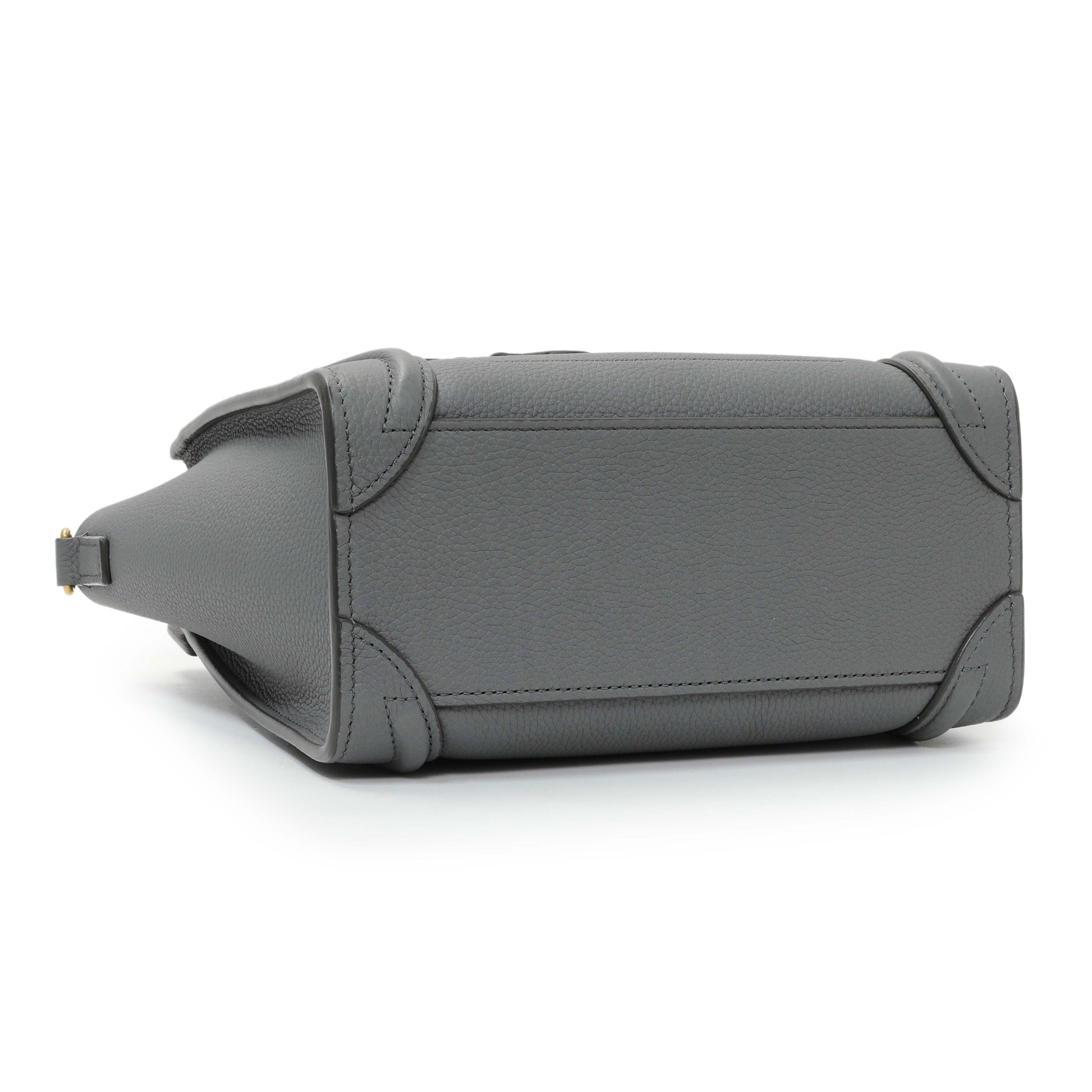 Exclusive Celine Kohl Drummed Calfskin Nano Luggage — Back View