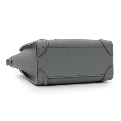 Exclusive Celine Kohl Drummed Calfskin Nano Luggage — Back View