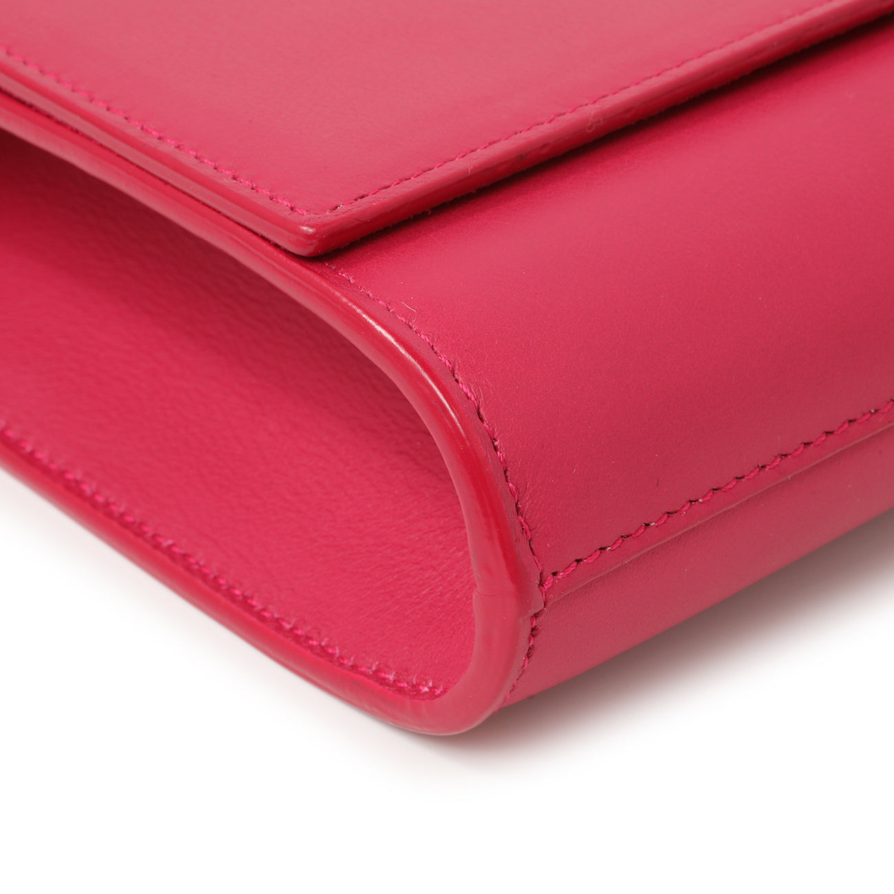 Exclusive Saint Laurent Pink Calfskin Y Ligne Clutch — Top View