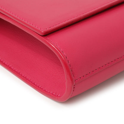 Exclusive Saint Laurent Pink Calfskin Y Ligne Clutch — Top View
