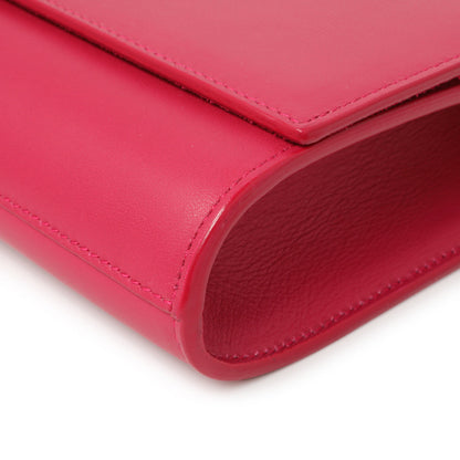 Exclusive Saint Laurent Pink Calfskin Y Ligne Clutch — Detail View