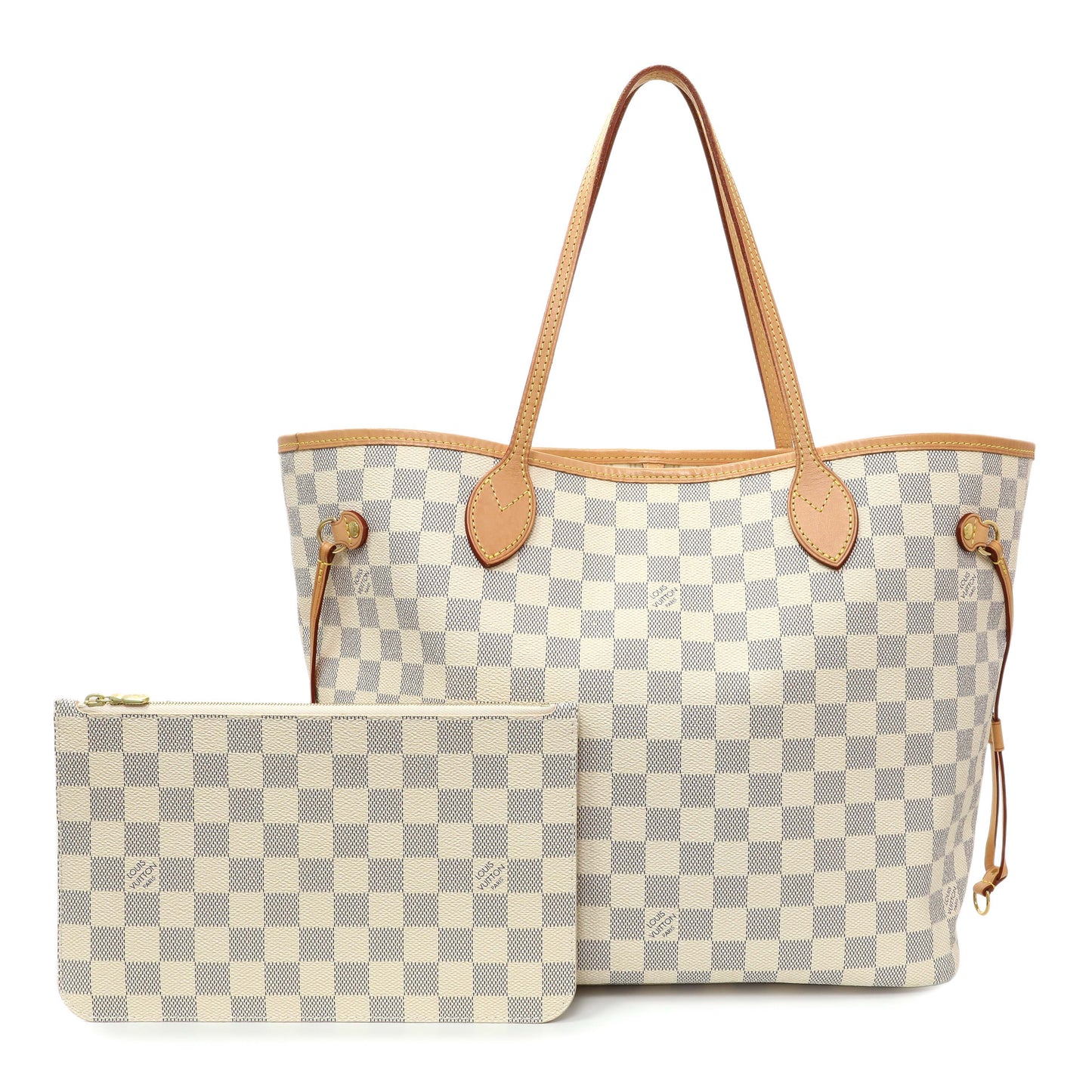 Exclusive Louis Vuitton Damier Azur Neverfull MM — Front View