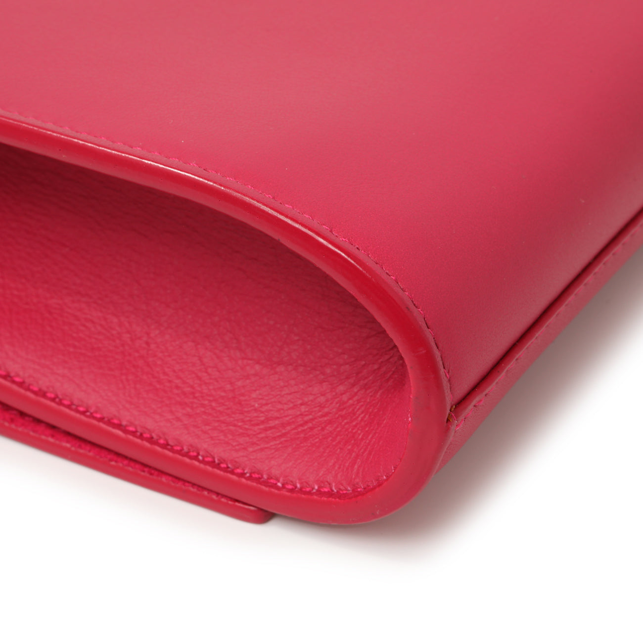Exclusive Saint Laurent Pink Calfskin Y Ligne Clutch — Lifestyle View