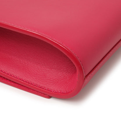 Exclusive Saint Laurent Pink Calfskin Y Ligne Clutch — Lifestyle View