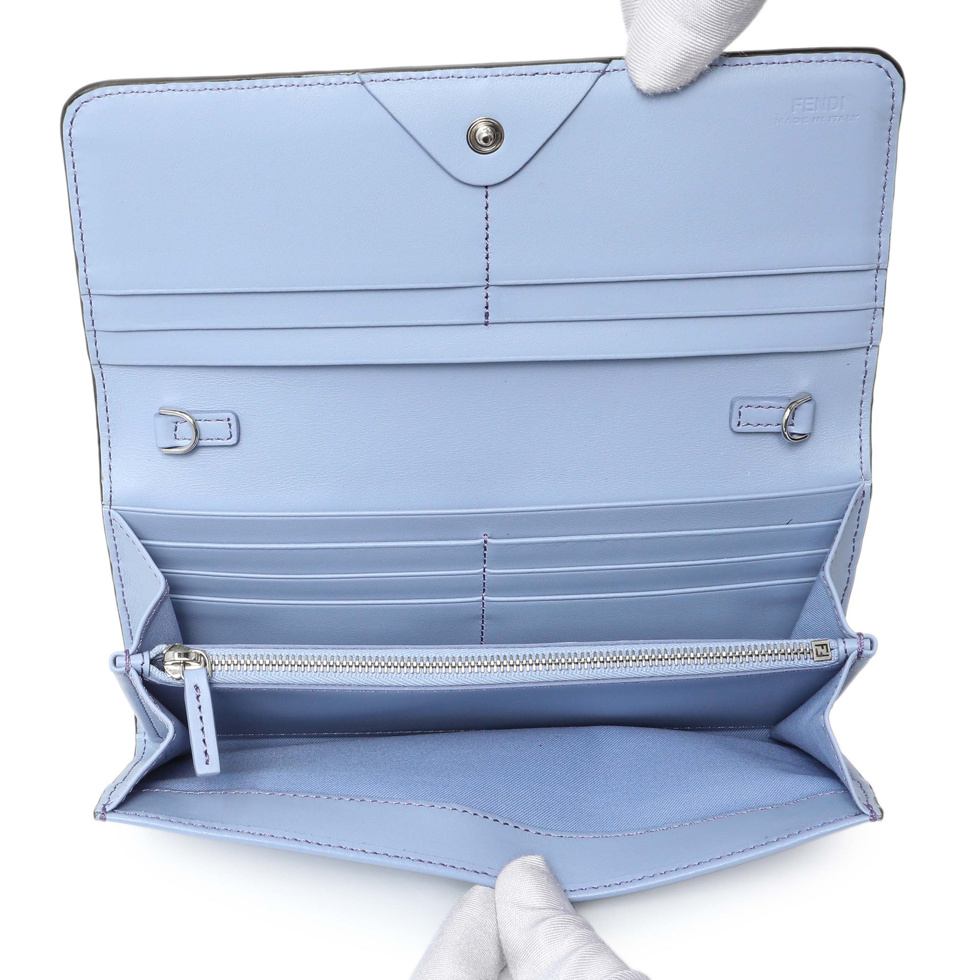 Exclusive Fendi Vitello Liberty Studded Continental Wallet on Chain — Lifestyle View