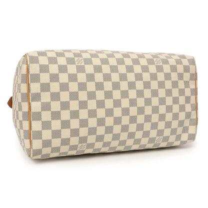 Exclusive Louis Vuitton Damier Azur Speedy 35 — Back View