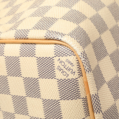 Exclusive Louis Vuitton Damier Azur Keepall Bandouliere 45 — Top View