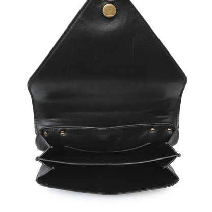 Exclusive Bottega Veneta Black The Mount Small Leather Shoulder Bag — Top View