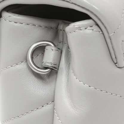 Exclusive Saint Laurent Grey Calfskin Monogram Toy Loulou Crossbody — Alternate View 8