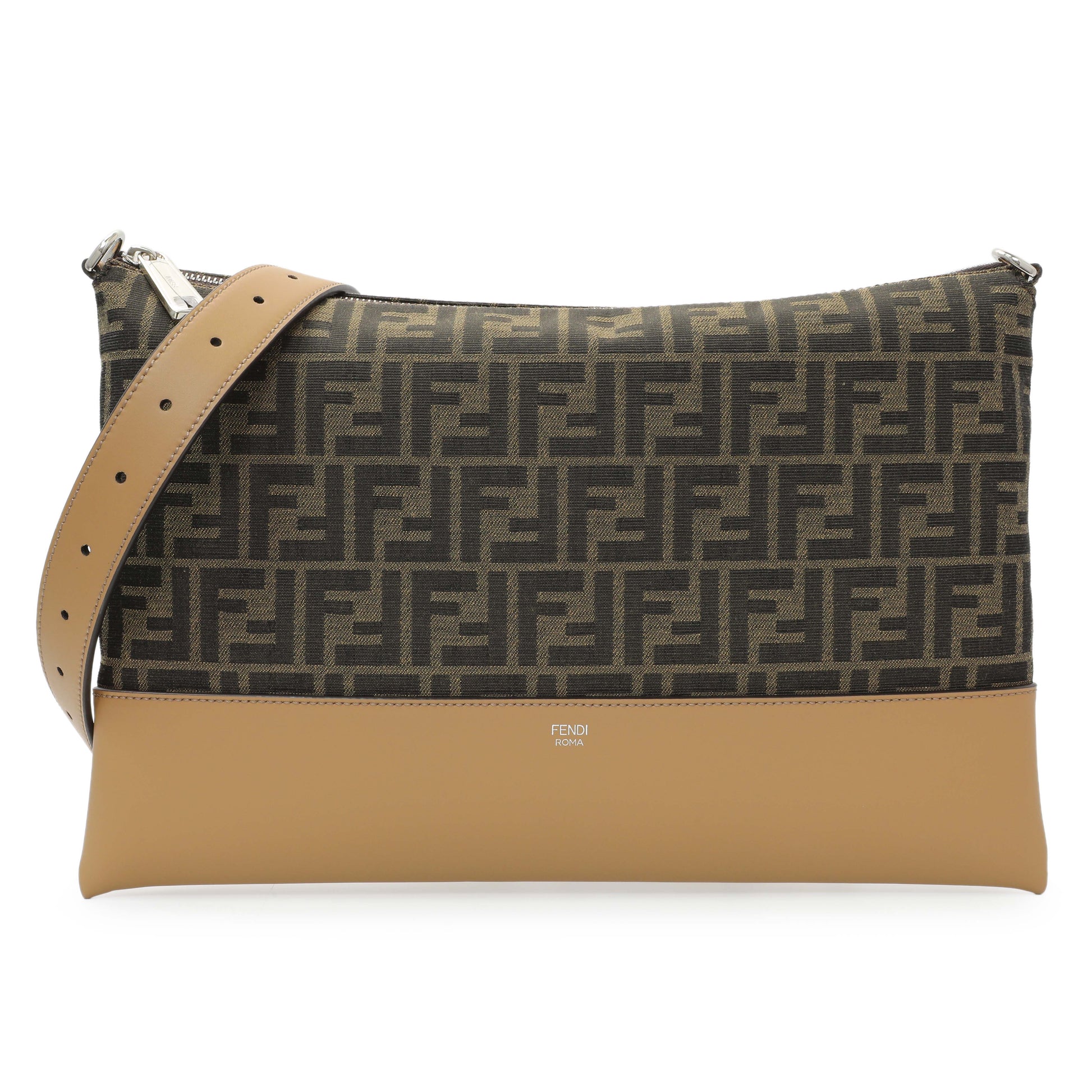 Exclusive Fendi Jacquard FF 1974 After Shoulder Bag — Front View